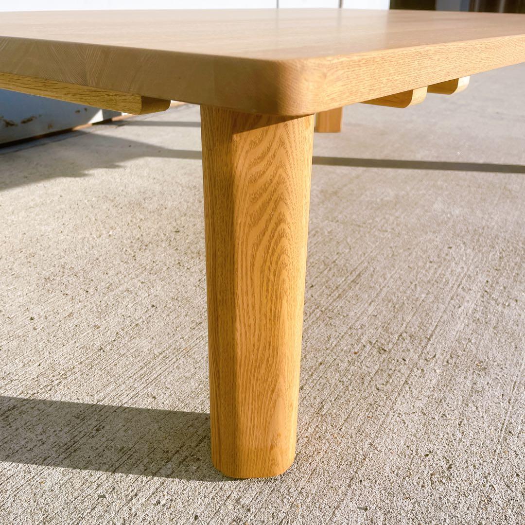 【美品送料込】高級タモ材 折り畳みローテーブル センターテーブル 天然木 座卓