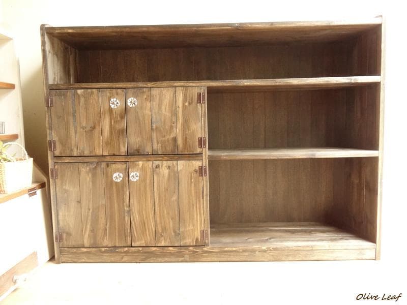 サイズ、デザインオーダー可●超ワイドキャビネット●エスプレッソ●受注製作