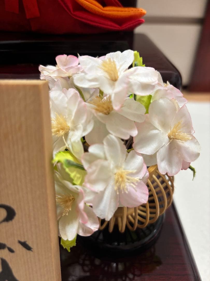 久月 雛人形 収納三段屏風オルゴール付き