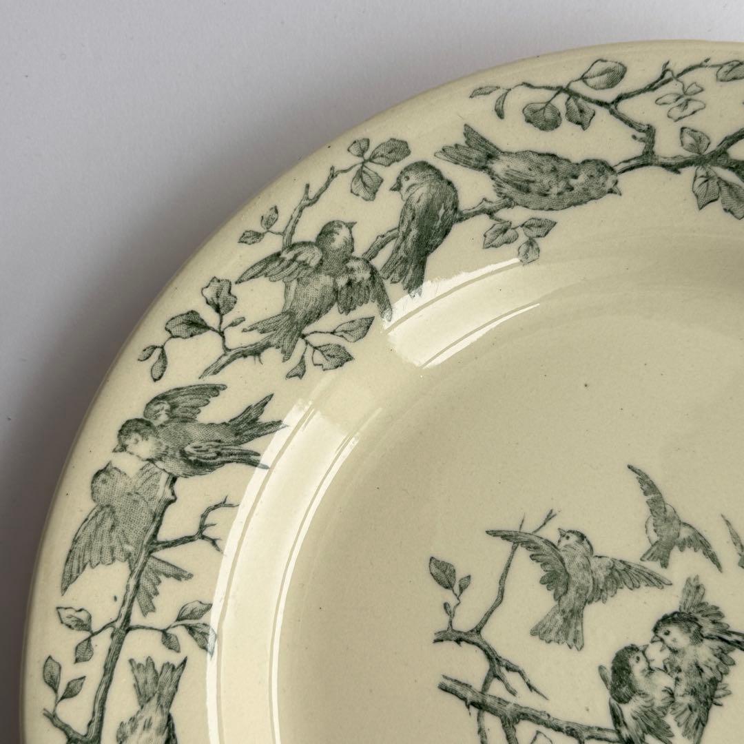 美品 フランスアンティーク Gien AVIARY ディナープレート - メルカリ