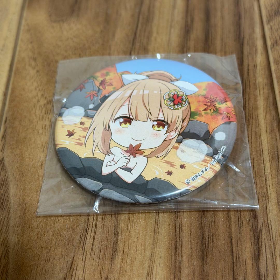 温泉むすめ　奥津　観光大使　缶バッジ 温泉むすめ 道の駅 奥津温泉限定コラボ 奥津かがみ缶バッジ（立ち絵