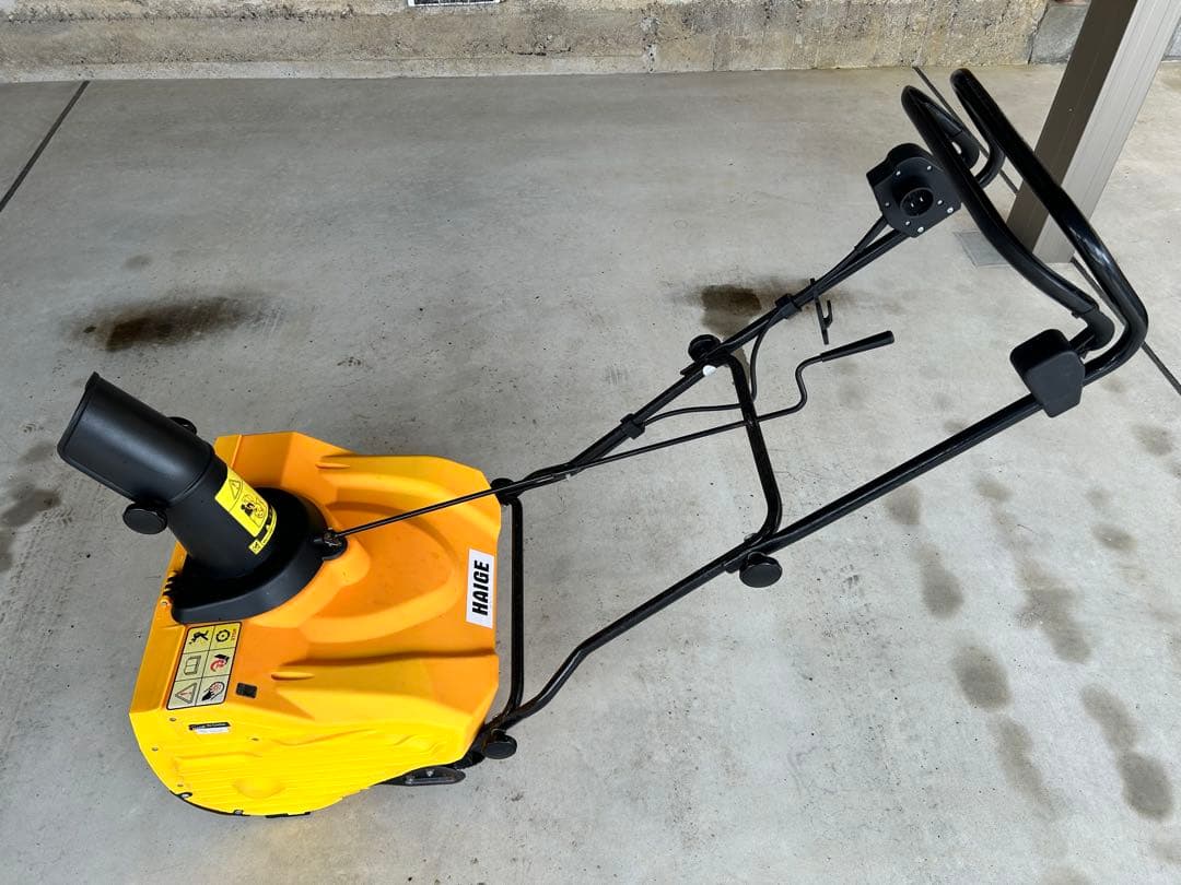 HAIGE 手押し電動除雪機 電源コードと延長コードの2本付き