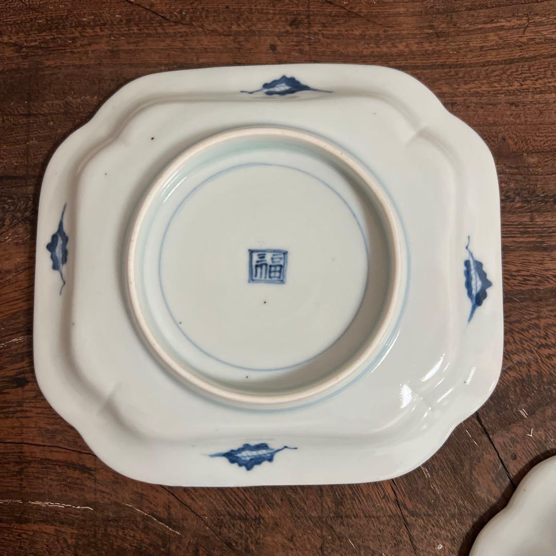 渡邊心平 人物文方角小皿 未使用品 2枚セット 正木春蔵 魯山 銀座日日