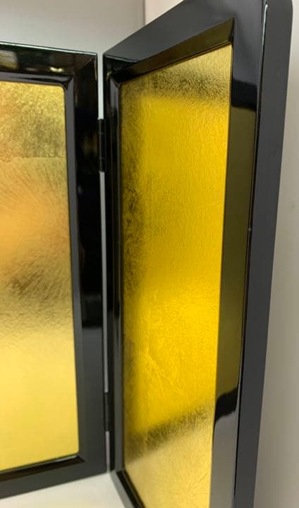 御屏風　12号　五月三曲枠屏風　新箔押　BE0223 519512