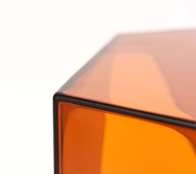 幾何学デザイン クリアサイドテーブル幅47.5 ナイトテーブル 完成品（116）