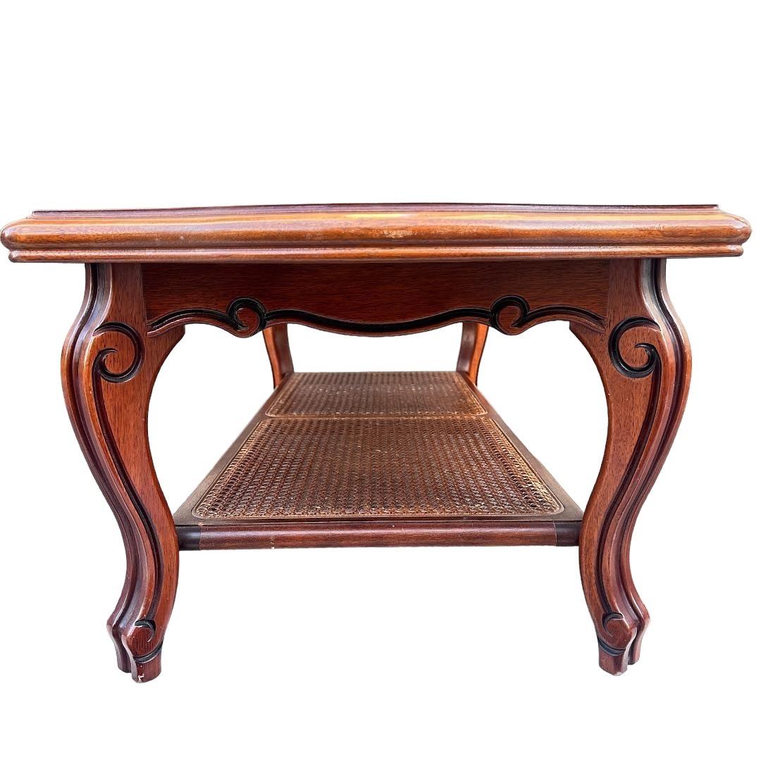 重厚な風合い】1987 オールドkarimoku コロニアル コーヒーテーブルKS5