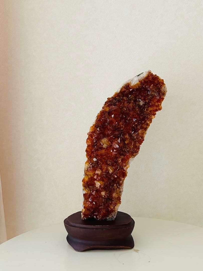 天然石(シトリン原石)台座付き