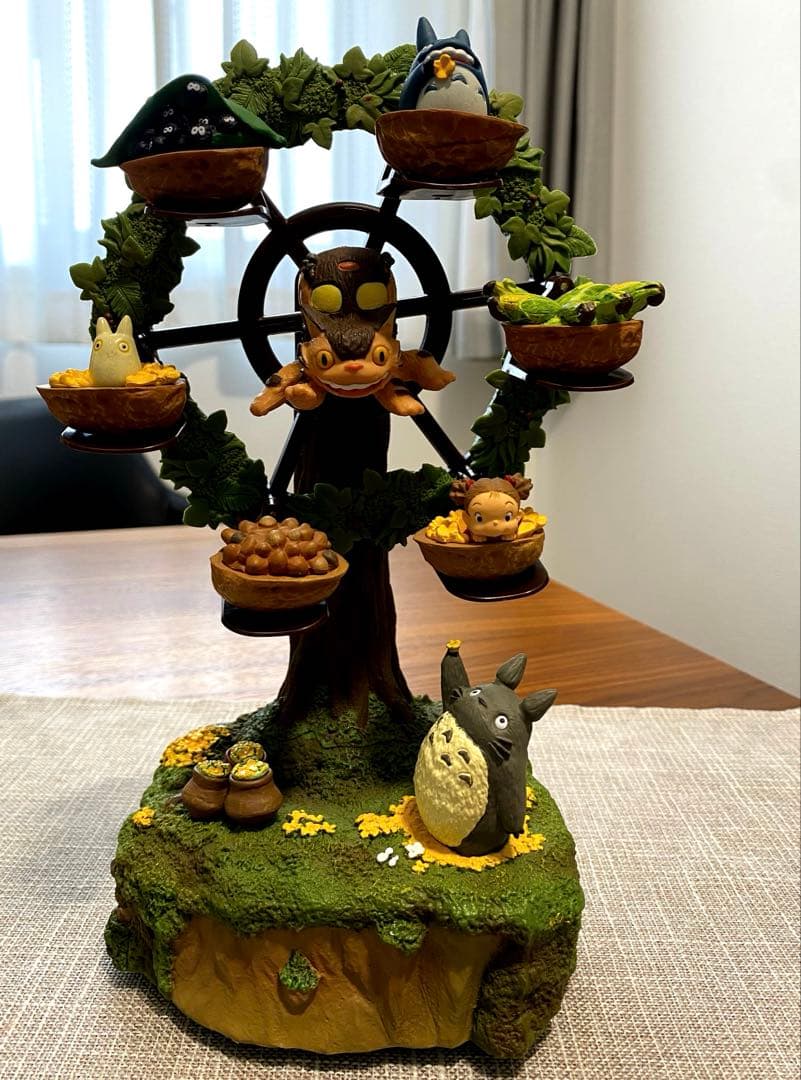 ☆稀少・廃盤品☆となりのトトロ　「森の観覧車オルゴール」+「バス停」宮崎駿