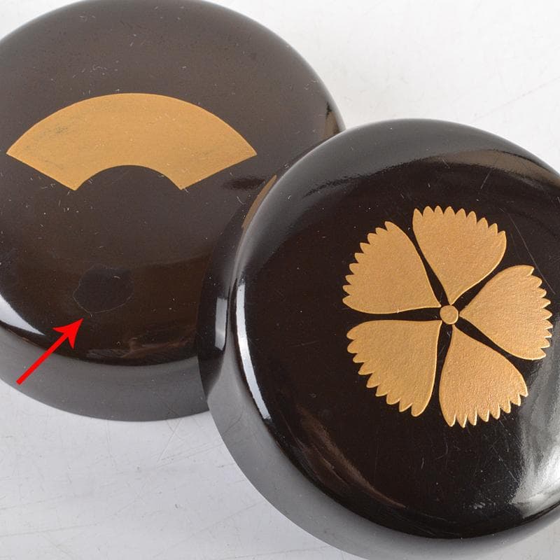 茶道具 黒漆 金蒔絵 扇文 撫子文 棗 一双 時代箱付 C R6051 - メルカリ