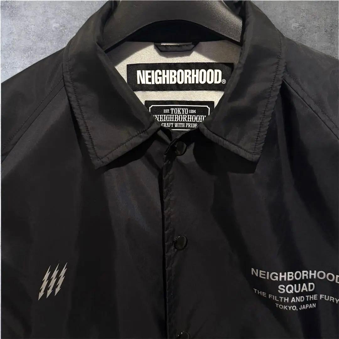 極美品‼️ NEIGHBORHOOD SQUADコーチジャケット ブラックM 希少 - メルカリ