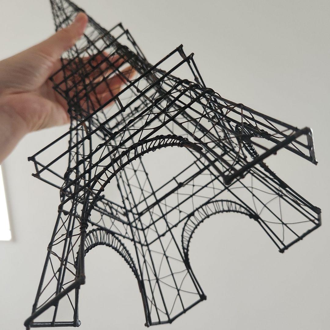 エッフェル塔 ワイヤー 黒色 約52cm