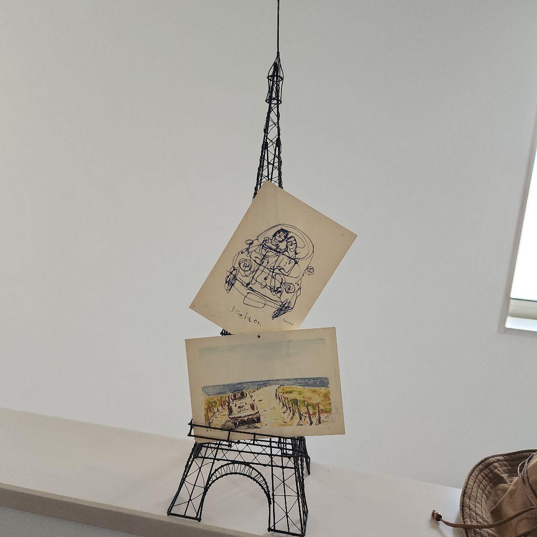 エッフェル塔 ワイヤー 黒色 約52cm