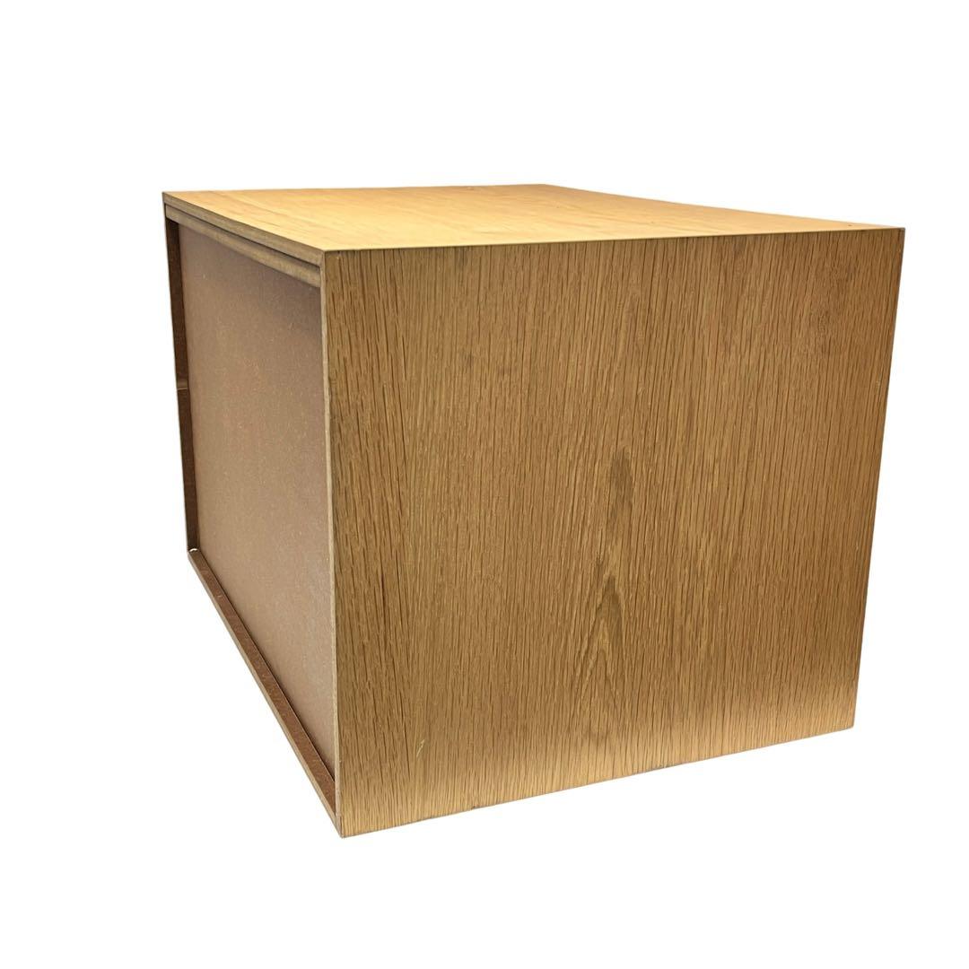 無印良品 木製収納ケース 引出式 2段 ワイド オーク材