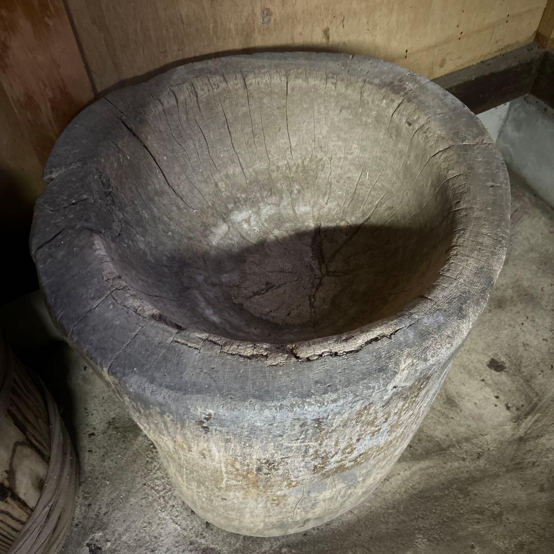 木製 臼・杵 ２本セット　レトロ