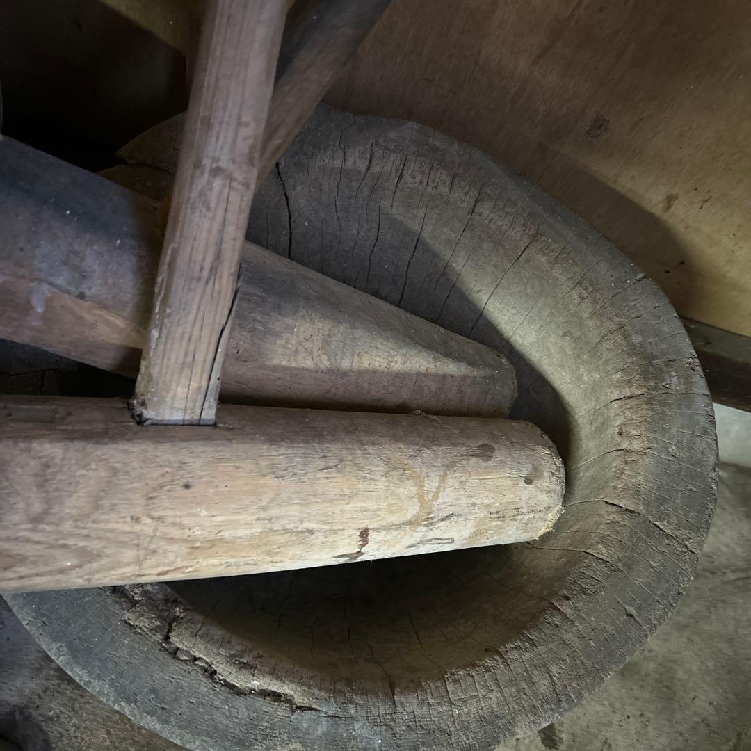 木製 臼・杵 ２本セット　レトロ