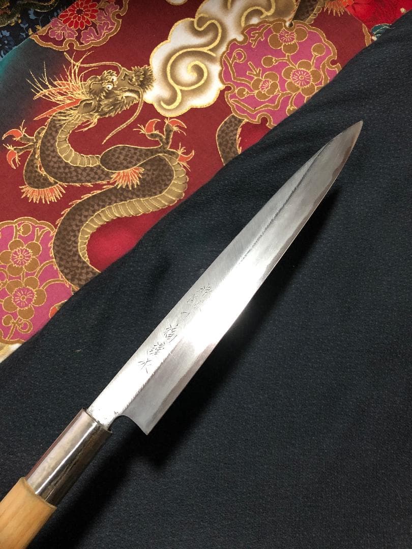 【研ぎ済み】青鋼・手打ち　堺丁福　柳刃包丁　刺身包丁　和包丁　ナイフ　料理　釣り