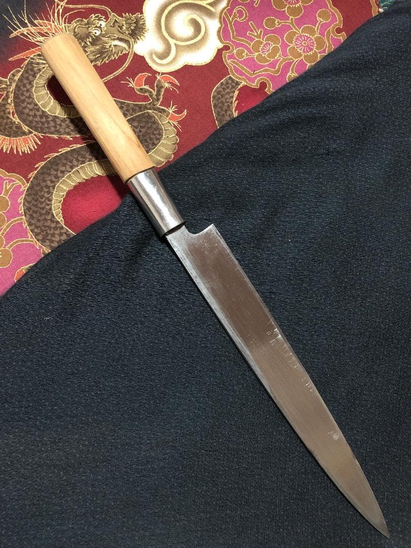 【研ぎ済み】青鋼・手打ち　堺丁福　柳刃包丁　刺身包丁　和包丁　ナイフ　料理　釣り