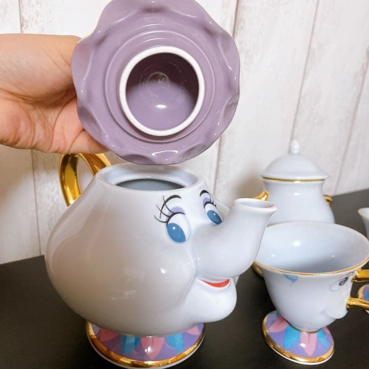 レア ディズニー限定 美女と野獣 ティーポットセット ポット夫人