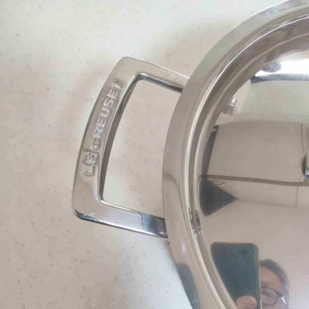 LE CREUSET ル・クルーゼ ステンレス蓋付き両手鍋 4L