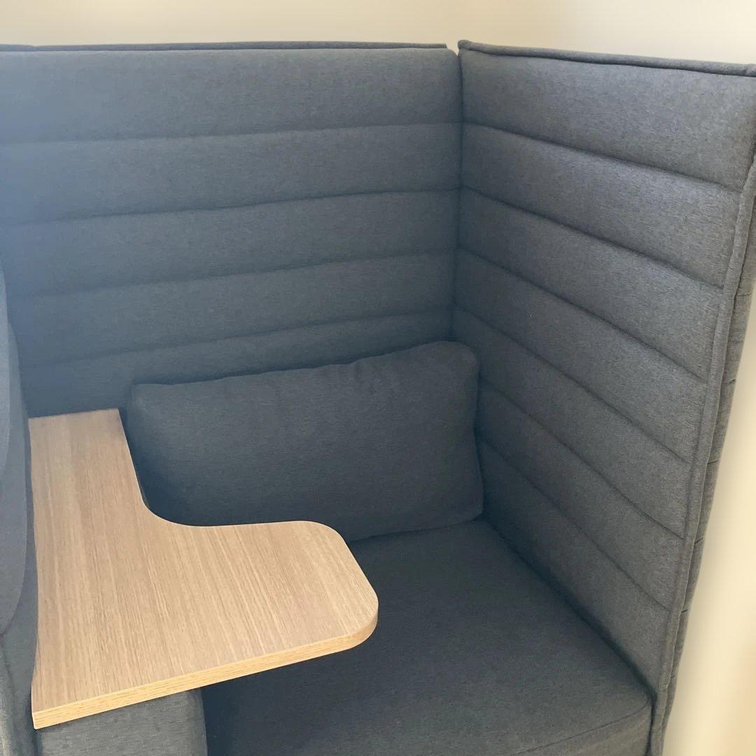 美品　オフィスコム HIBIS ハイビス ハイバックソファ 1人掛け テーブル