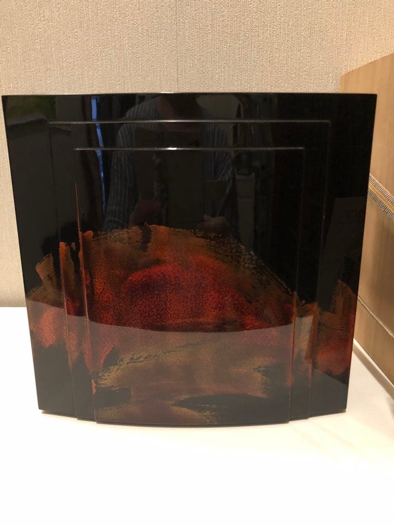 【美品】輪島塗名工 花器「しおさい」西塚龍