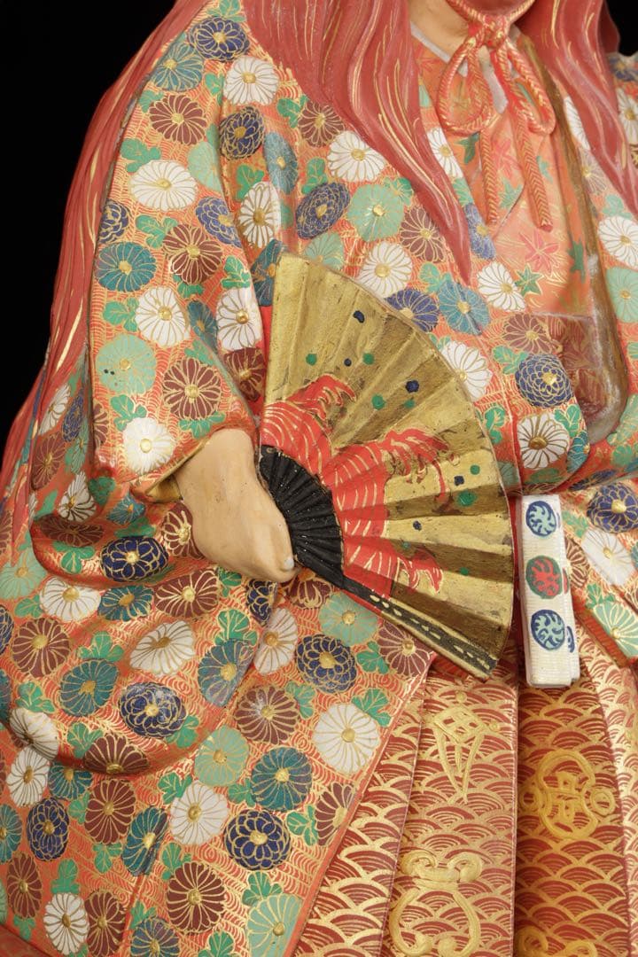 【初代 久世久宝】極彩色 能人形 「猩々」 29cm 共箱 京焼 古美術 骨董品