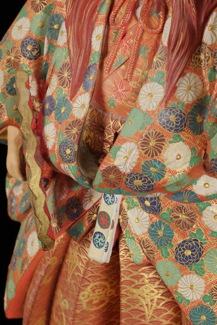 【初代 久世久宝】極彩色 能人形 「猩々」 29cm 共箱 京焼 古美術 骨董品