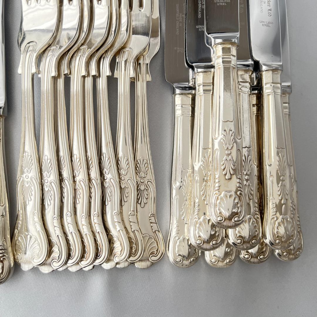 【Eben Parker】キングスパターンのディナーセット 8名用66本組