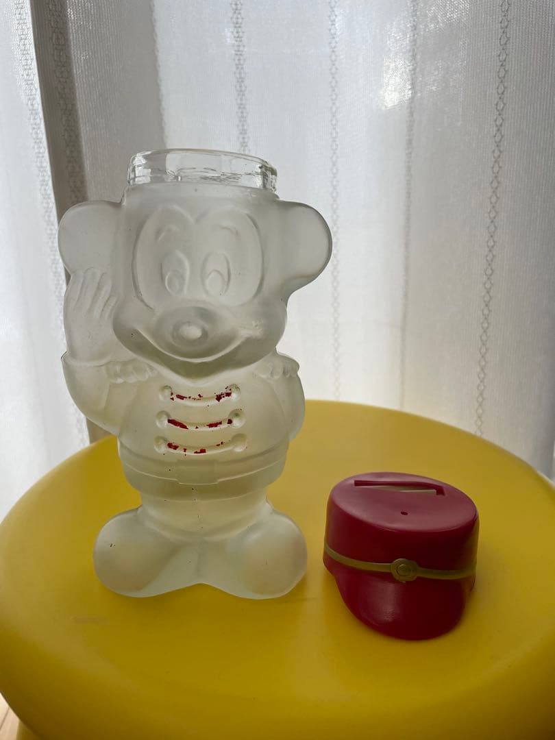 【レトロ】ミッキーマウス 瓶　ガラス製 フィギュア ランプ　ディズニー