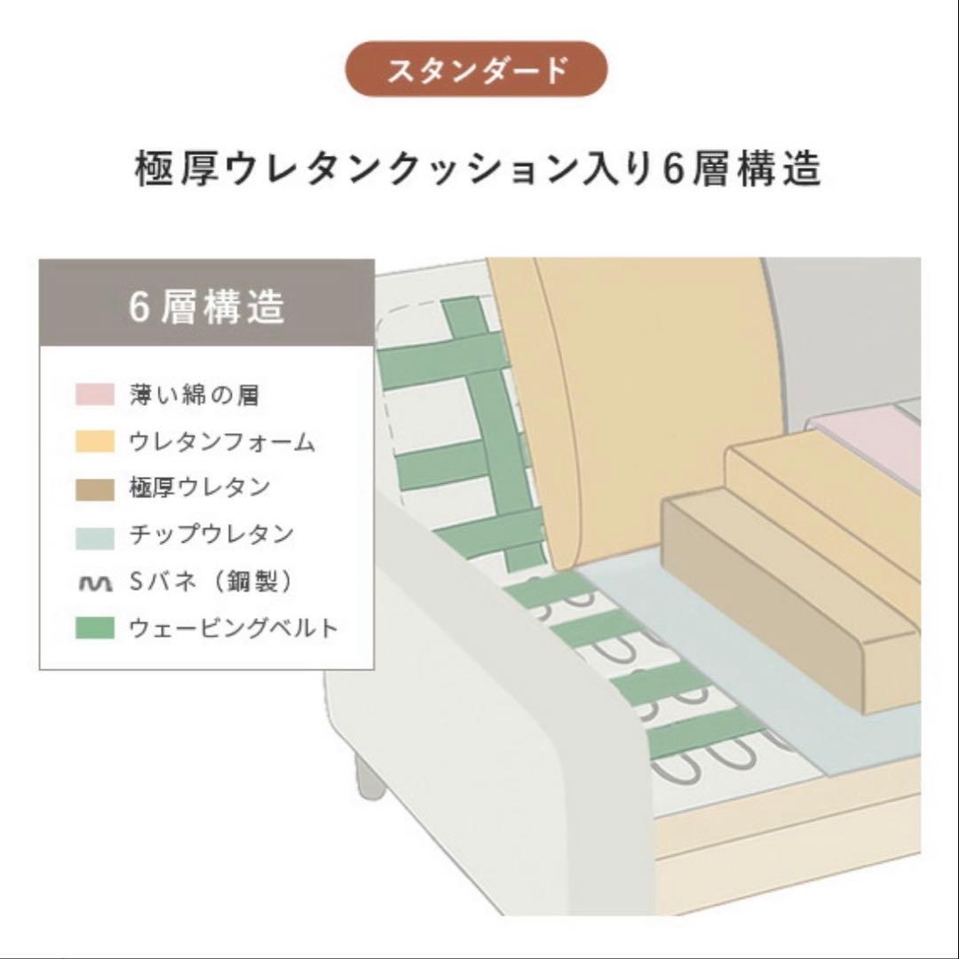 グレー 2人掛けソファ オットマン付き