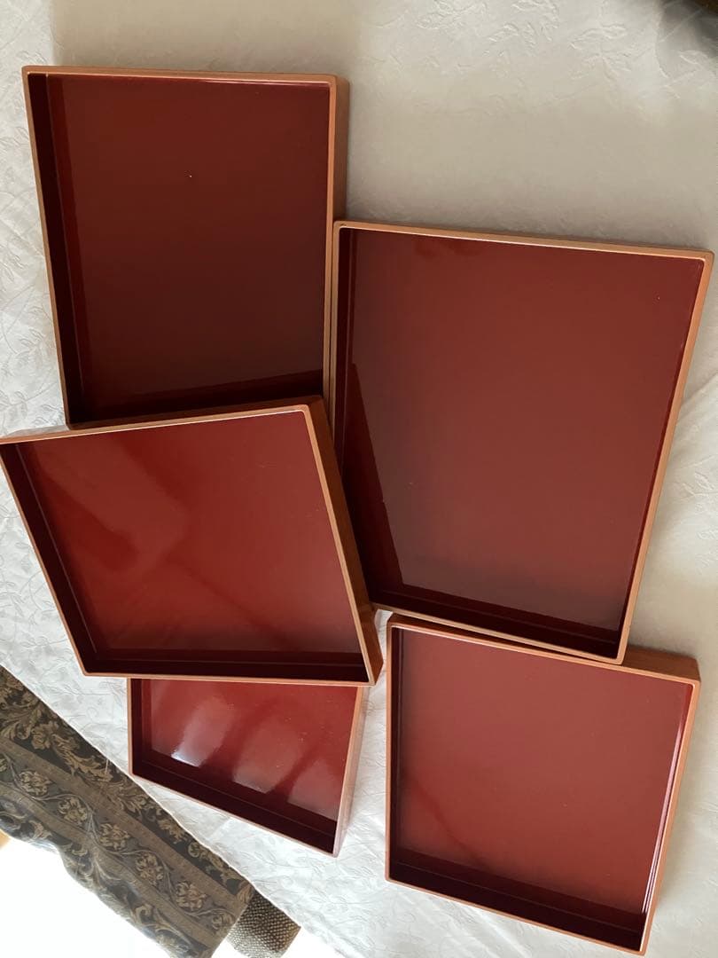 未使用❤️デリカバッド 漆塗り両目使い 5脚セット お正月 雛祭り 行事