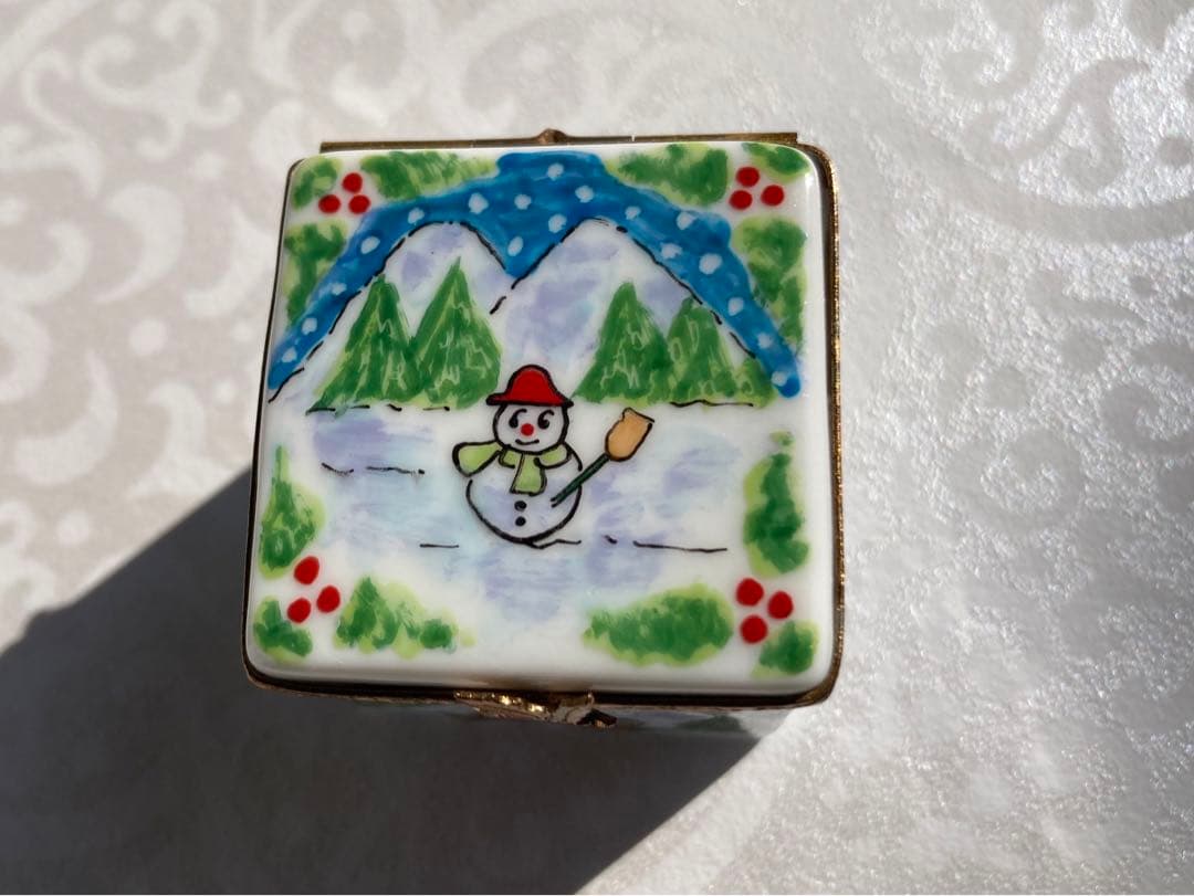 リモージュボックス　クリスマス　man 雪だるま