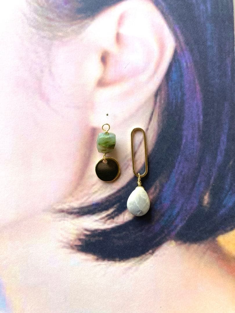 no.0091 ハックマナイトと原石エメラルド　一点物