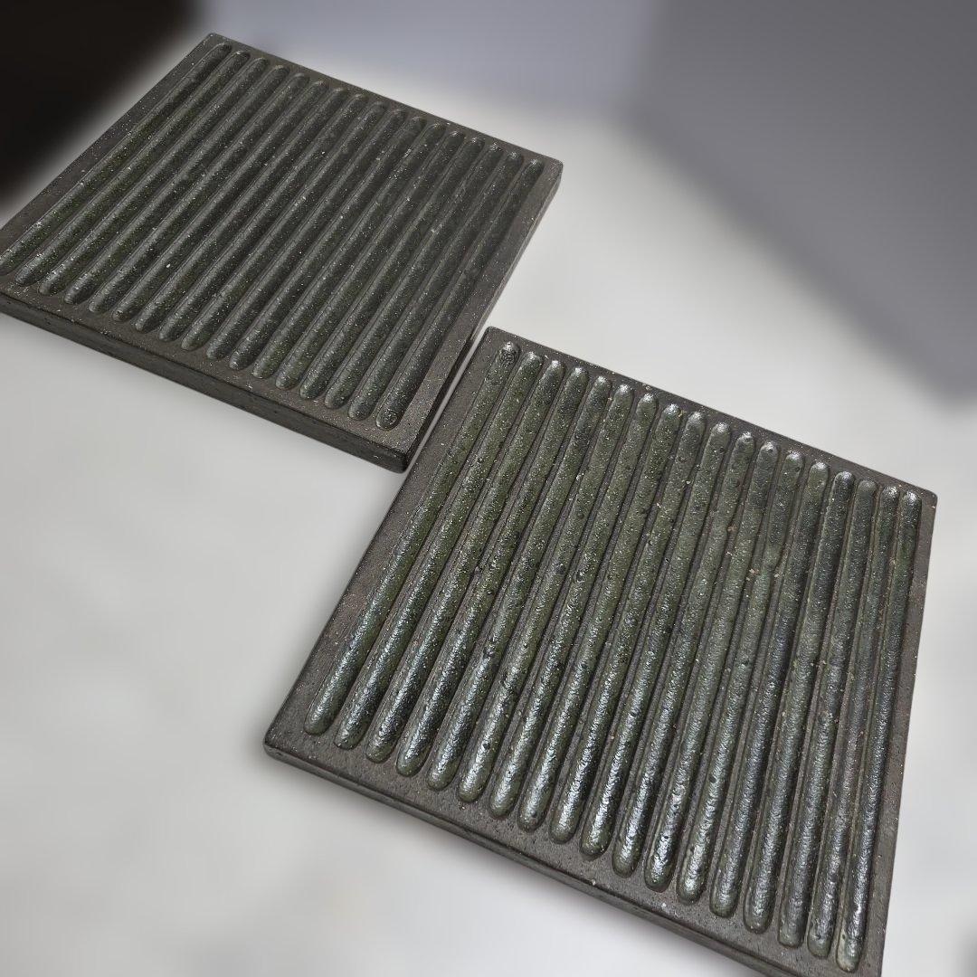 奥田章　リバーシブルプレート2枚