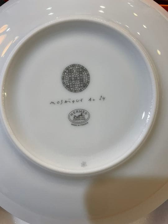 新品 エルメス モザイク プラチナ パンプレート2枚セット