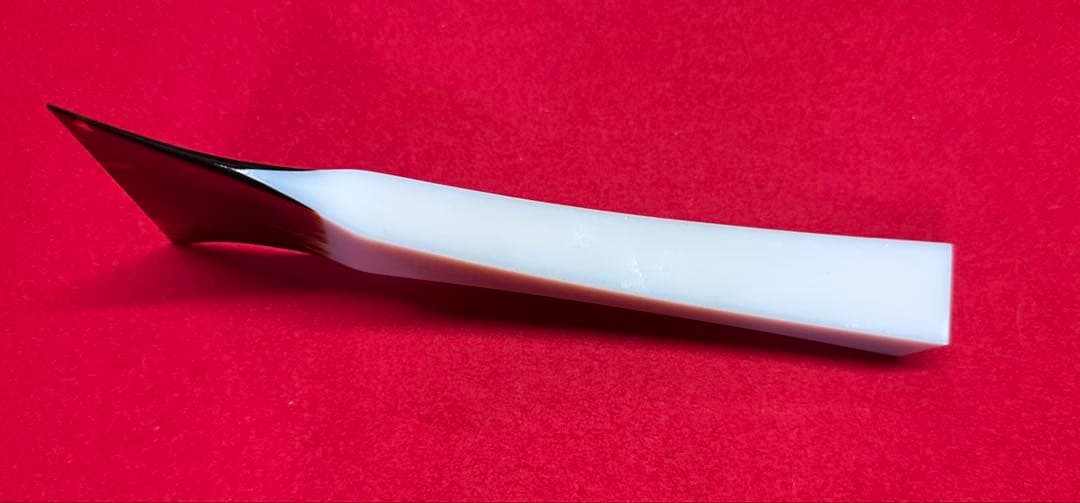 三味線撥45 鼈甲光沢仕上げ 181.7g 全長21.8 開き11.4 虫食無し