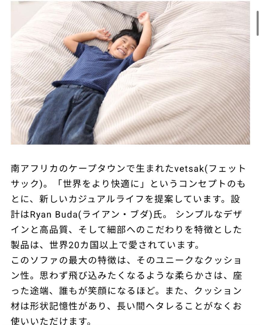 フェットサックM/ベルベットダークグレー/クッションソファ