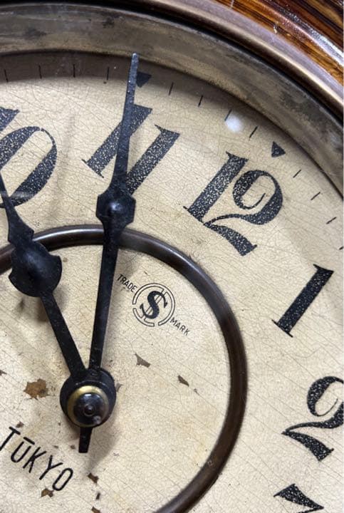 舘本時計 振り子時計ゼンマイ掛け時計柱時計ボンボン時計古時計 稼働品