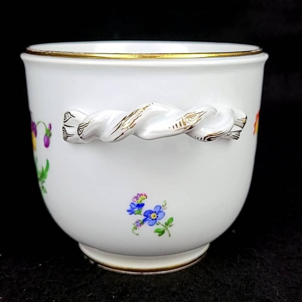 ☆良品☆マイセン ベーシックフラワー 一つ花 キャッシュポット 植木鉢