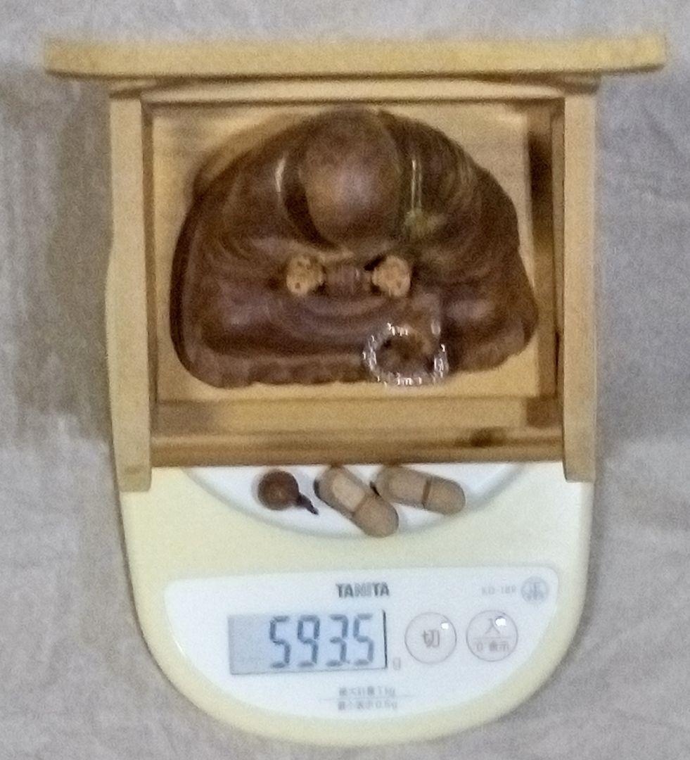 弘法大師坐像 空海 お大師さま 2.5寸#297 ◆白檀 木彫 仏像