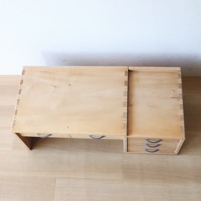 アンティーク 引き出し5杯 メープル材 文机 古家具 無垢材 カエデ