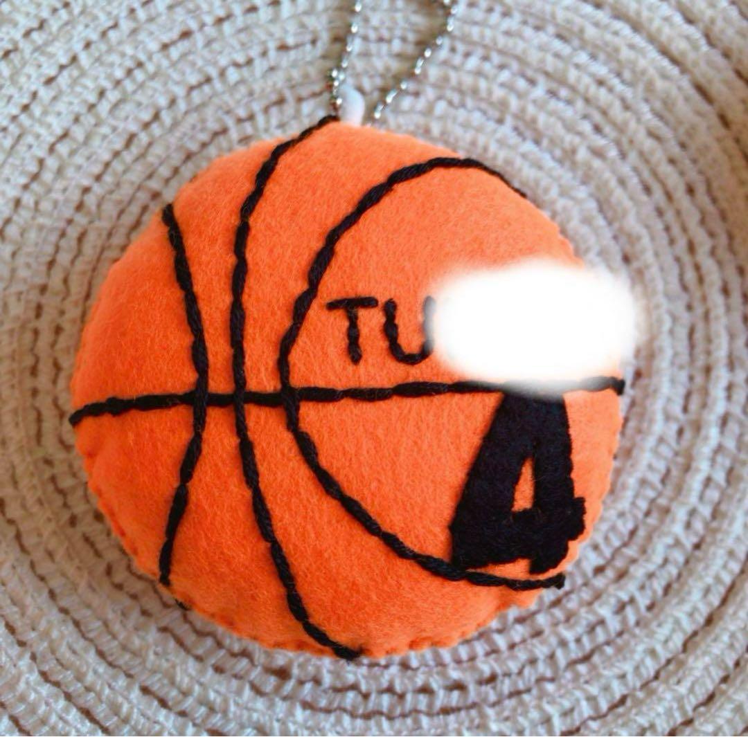 バスケットボール ハンドメイドお守り フェルトお守り ぷっくり 部活