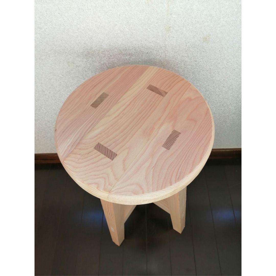 木製スツール　座面幅30cm×高さ52cm　丸椅子　stool