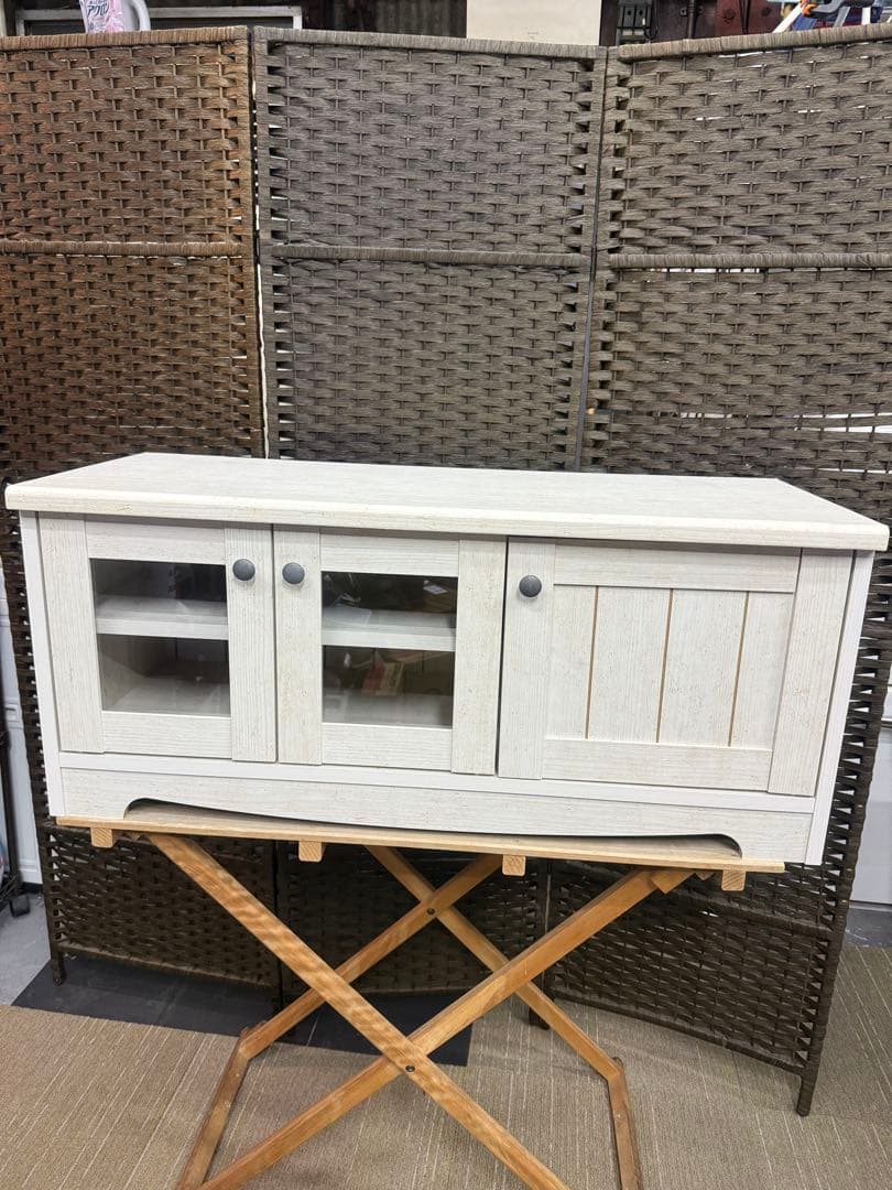 【洗浄消毒作業済】ニトリ　ローボード　リズバレー　SLM90 WH テレビボード