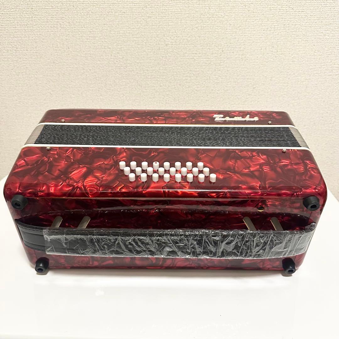 TOMBO トンボ アコーディオン No.320 赤パール 32鍵 ハードケース