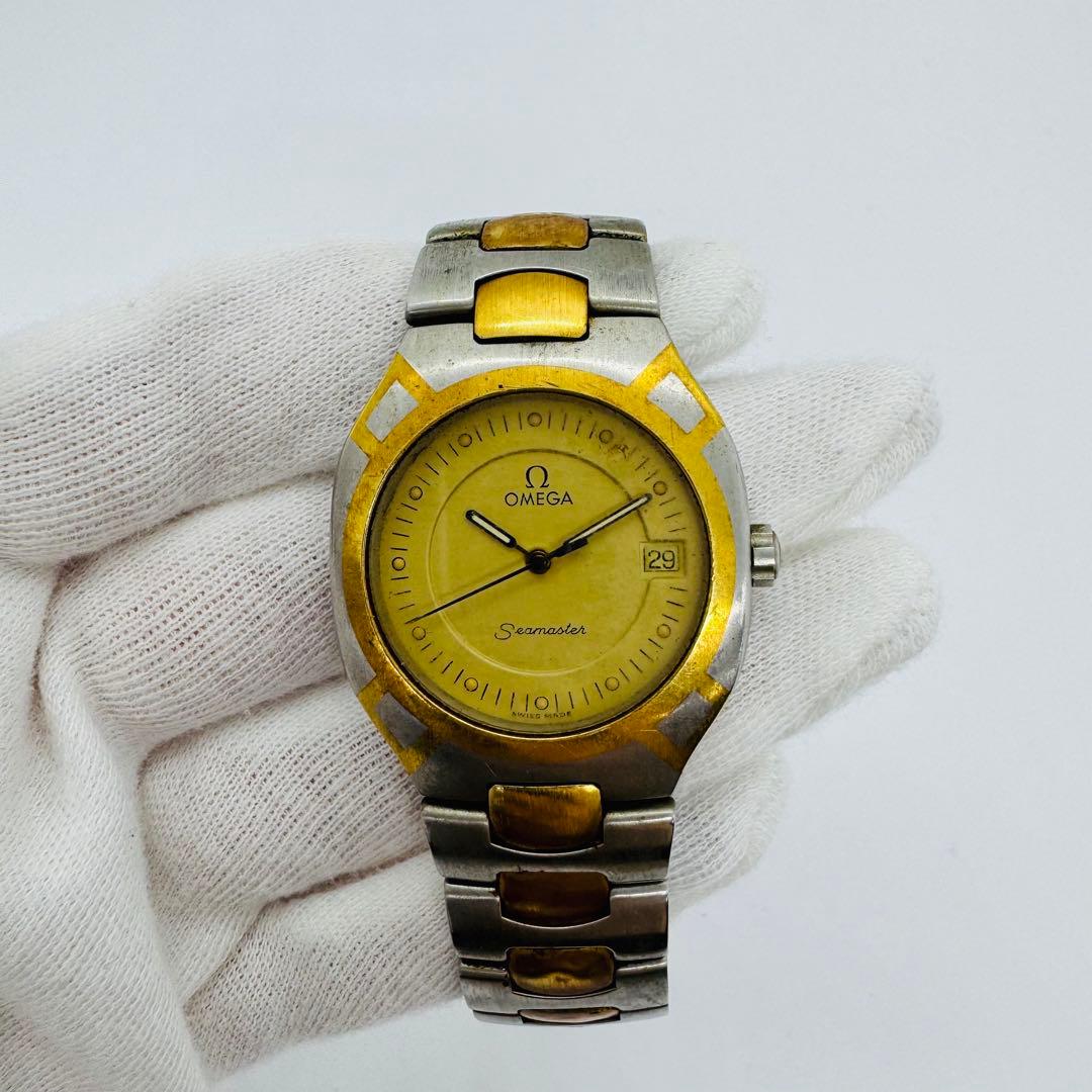 ✨OMEGA✨オメガ✨シーマスター✨クォーツ✨コンビ✨デイト✨腕時計✨
