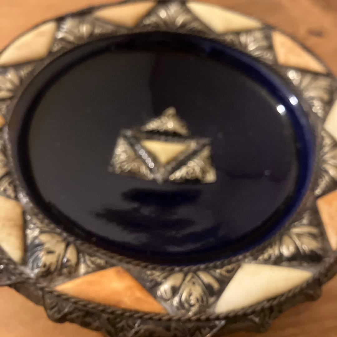 モロッコ　アンティーク皿　壁掛け　穴あり