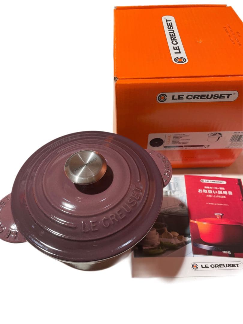 【新品未使用】ル・クルーゼ ココット エブリィ 18 限定色フィグ シルバーノブ