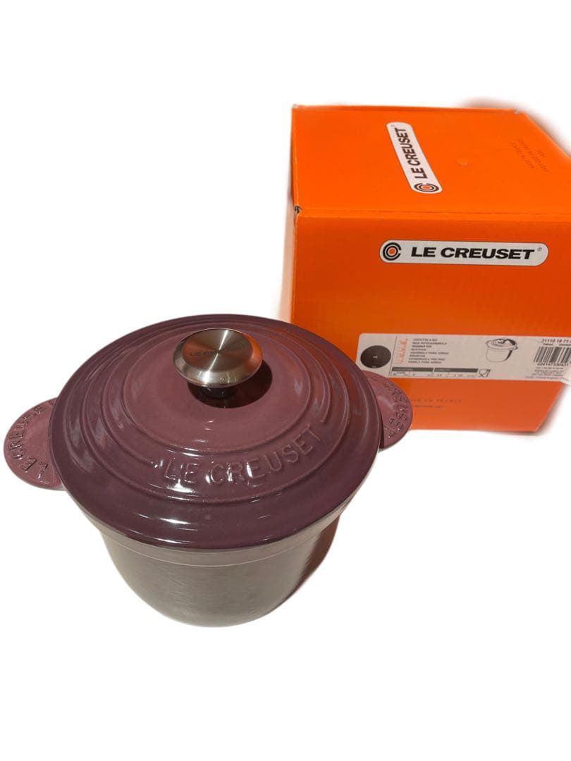 【新品未使用】ル・クルーゼ ココット エブリィ 18 限定色フィグ シルバーノブ