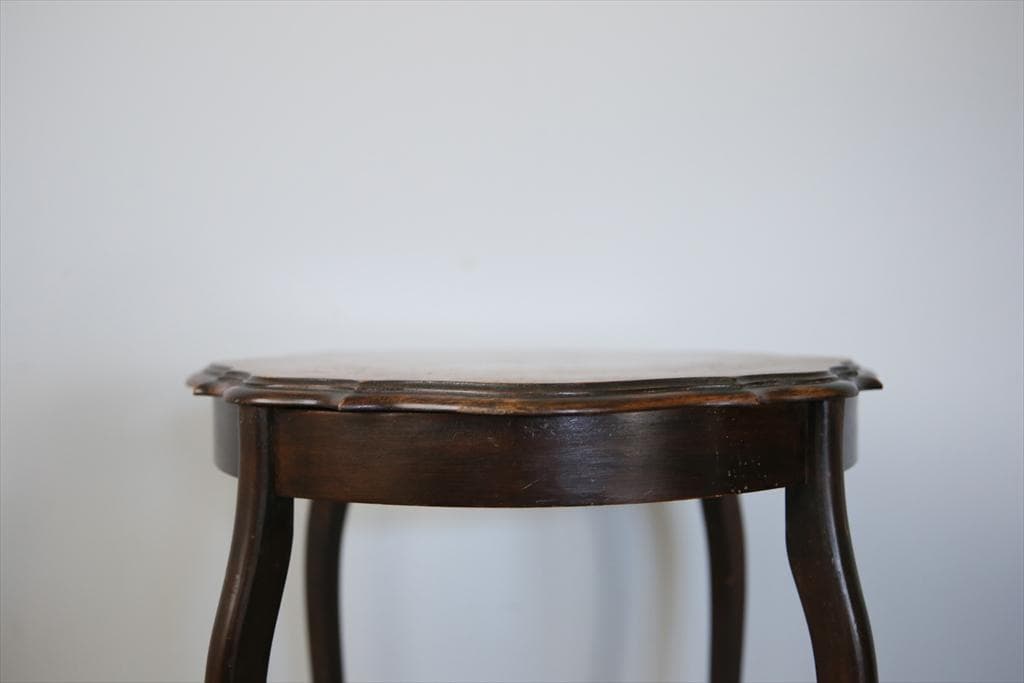 英国アンティーク木製サイドテーブル/オケージョナル机/飾り棚/花台(91-117